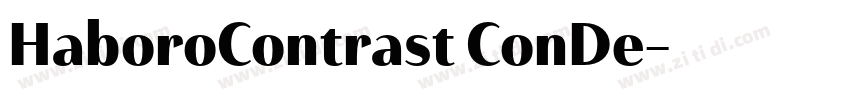 HaboroContrast ConDe字体转换